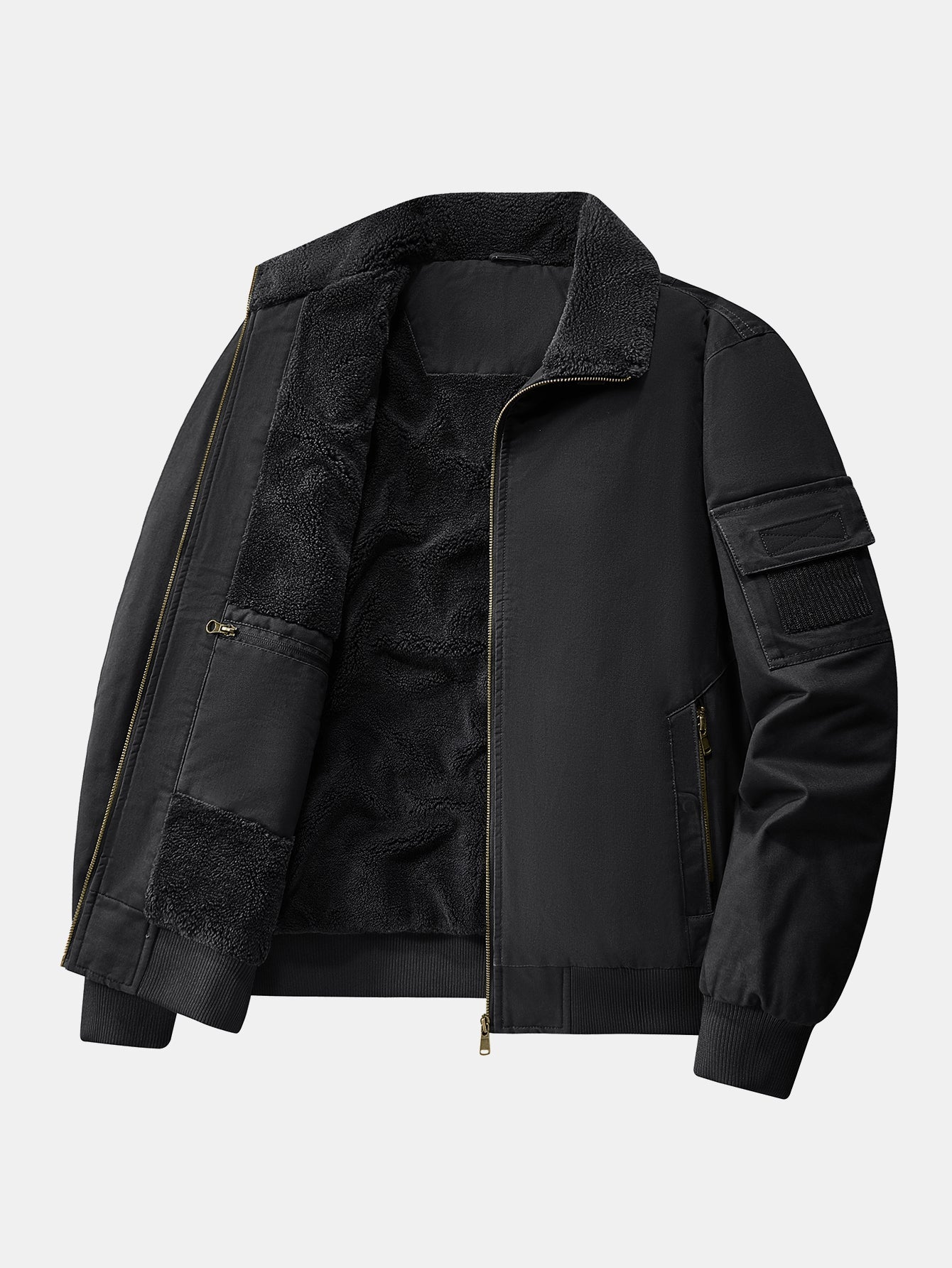 Donny - Lined Zip Up Chino Bomber Jacket