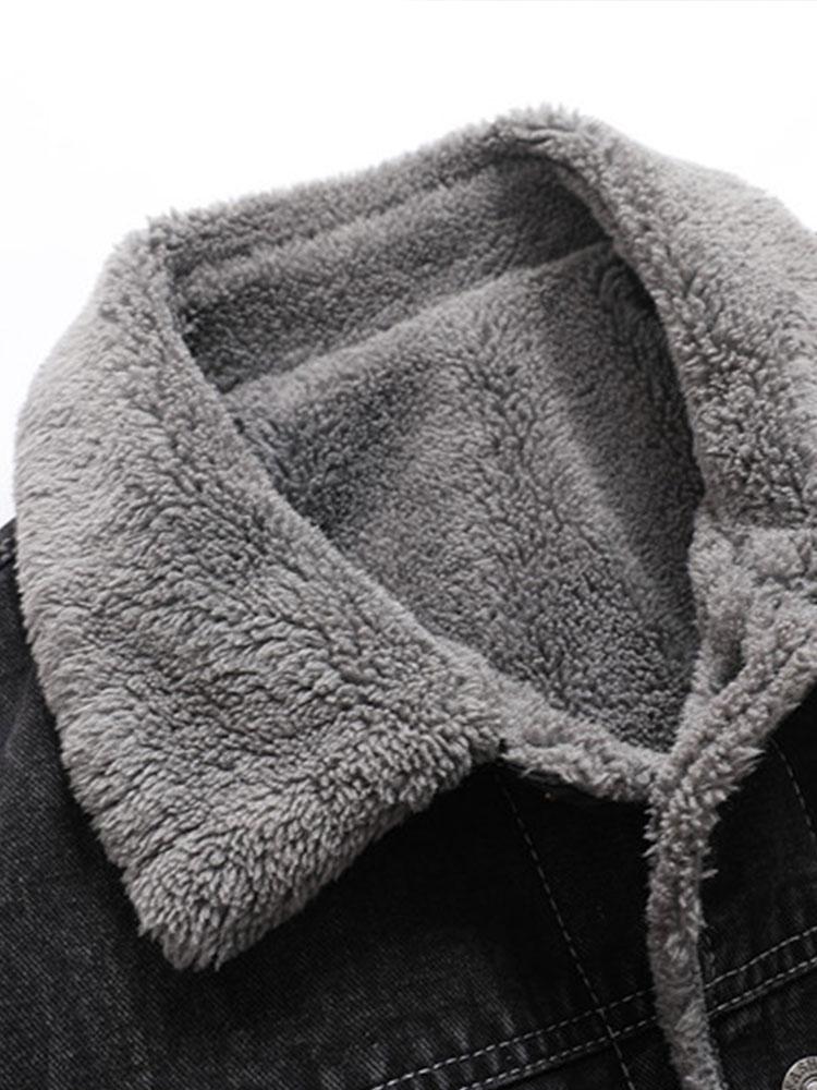 Ted - lined-washed-denim-jacket