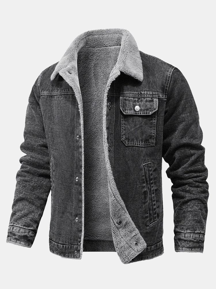 Ted - lined-washed-denim-jacket