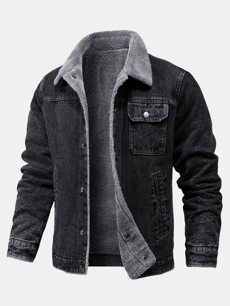 Ted - lined-washed-denim-jacket